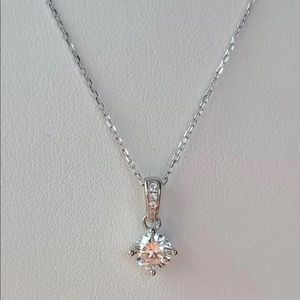 1 carat moissanite necklace